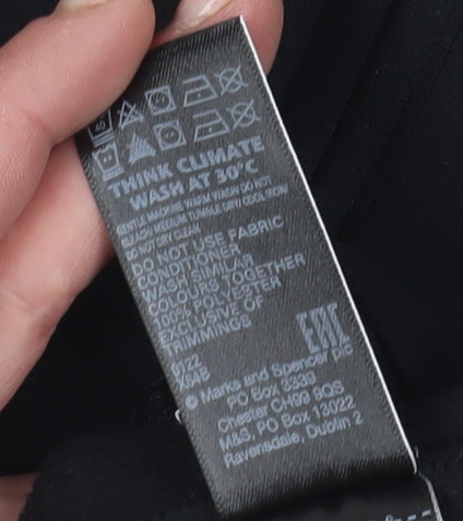 Marks and Spencer Women's Black Fleece Jacket, Size 14