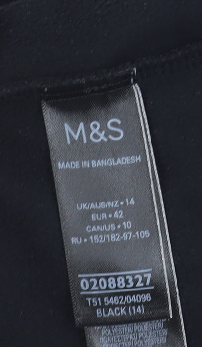 Marks and Spencer Women's Black Fleece Jacket, Size 14