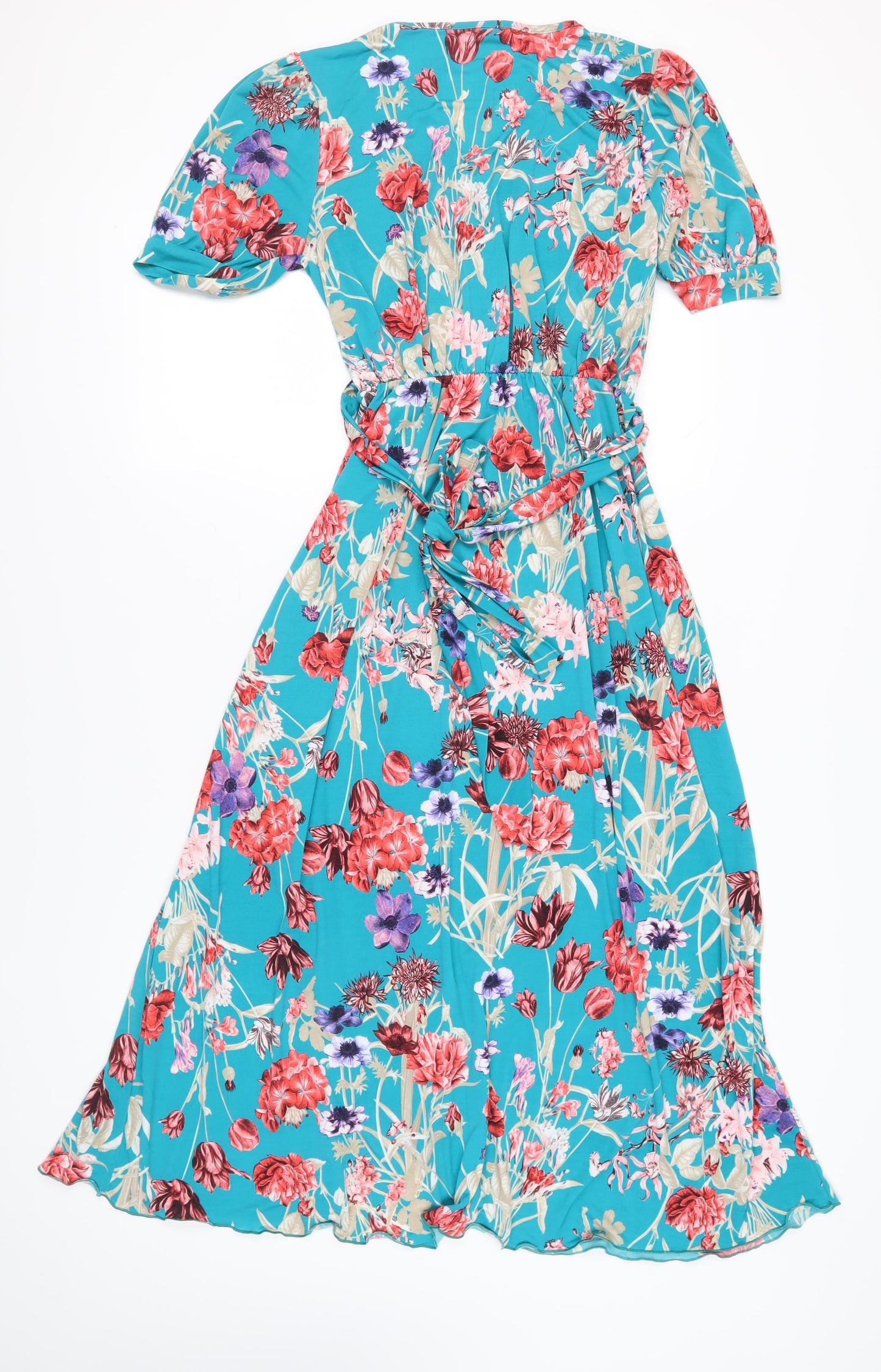 Jessica Joy Women's Multicoloured Wrap Dress Size 14