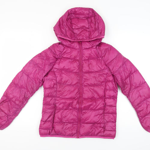 Uniqlo Women's Pink Puffer Jacket M - Casual Winter Wear