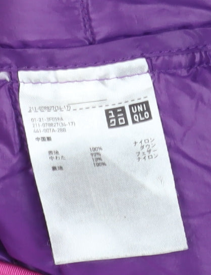 Uniqlo Women's Pink Puffer Jacket M - Casual Winter Wear