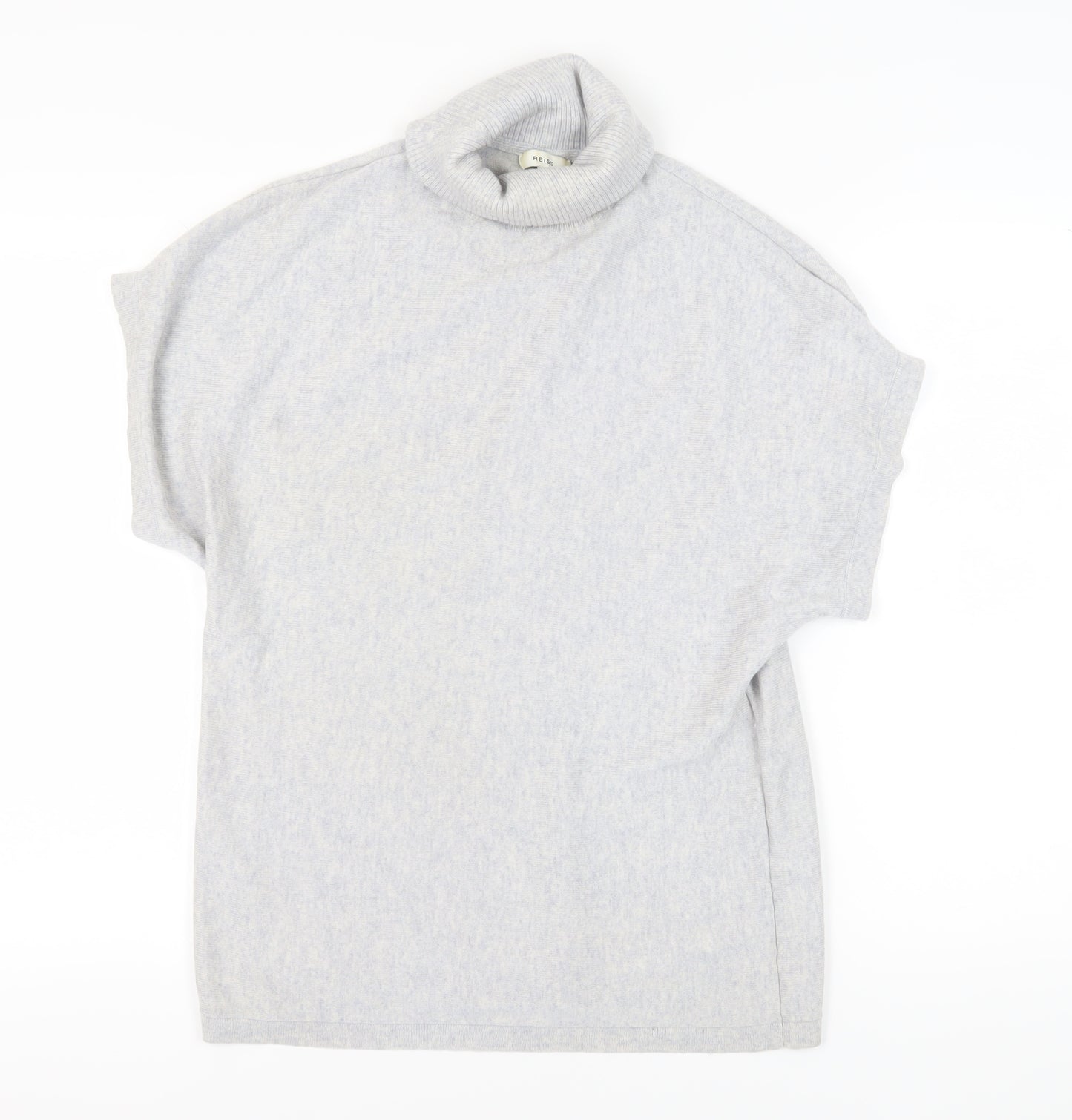 Reiss Women's Grey XS Roll Neck Wool Cashmere Pullover