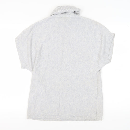 Reiss Women's Grey XS Roll Neck Wool Cashmere Pullover