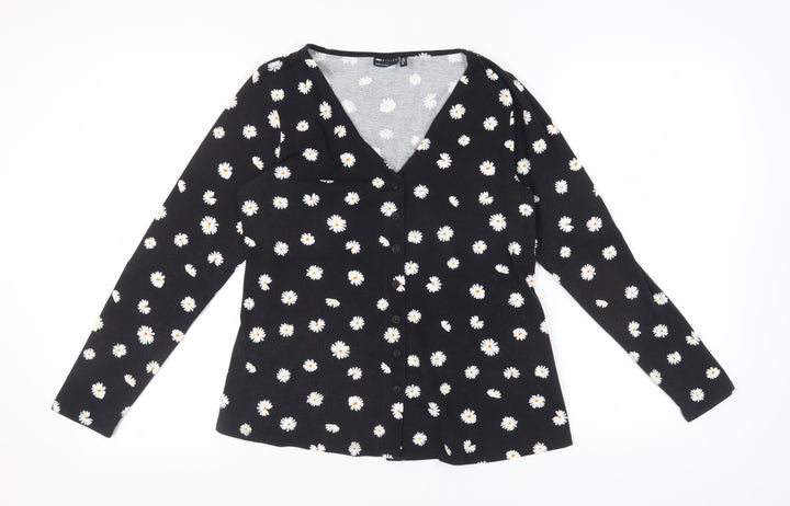 ASOS DESIGN Black Floral Maternity Blouse Size 12