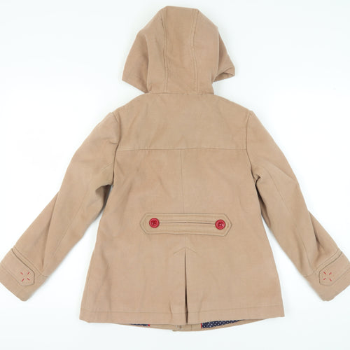 Next Girls Beige Duffle Coat 11-12 Years Hooded Mid-Length