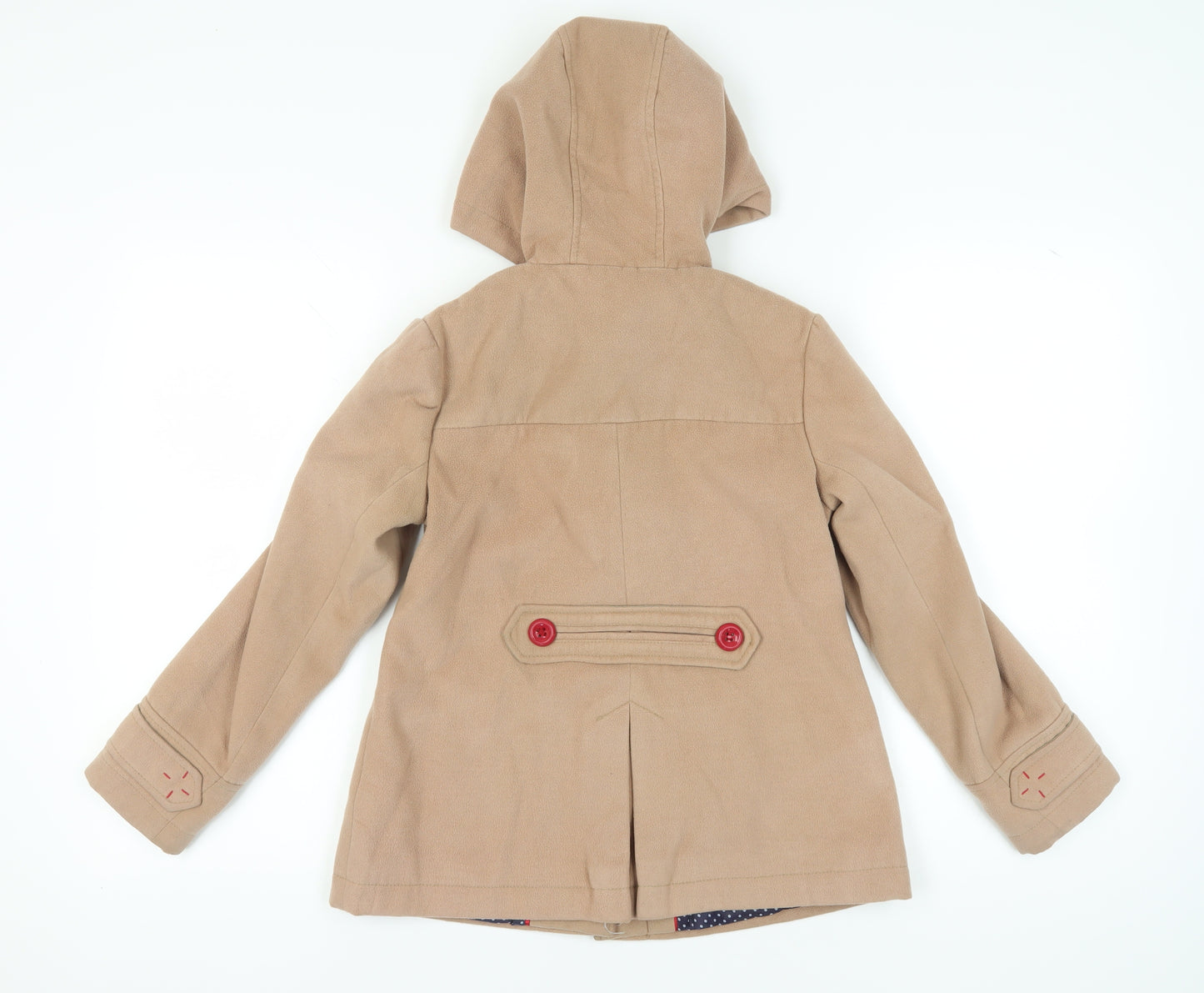 Next Girls Beige Duffle Coat 11-12 Years Hooded Mid-Length