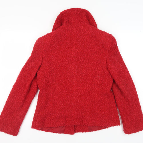 EWM Women's Red Wool Short Coat - Size 12