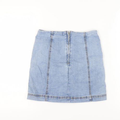 Forever 21 Women's Blue Denim Pencil Skirt Size UK 10