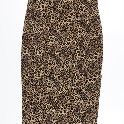 Debenhams Women's Brown Animal Print Slip Dress, Size 10