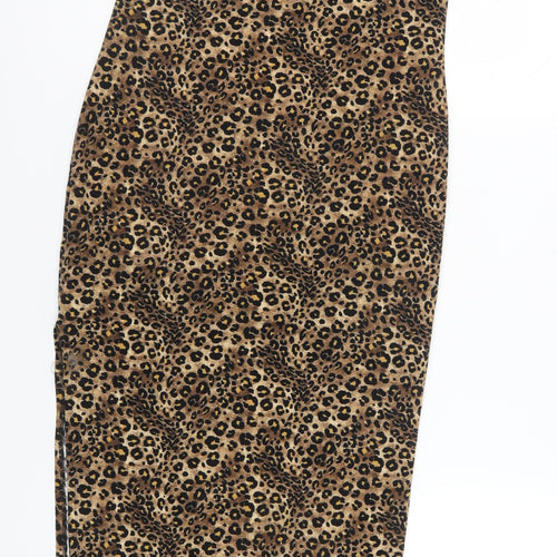 Debenhams Women's Brown Animal Print Slip Dress, Size 10