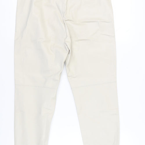 Zara Women's Beige Straight Trousers Large