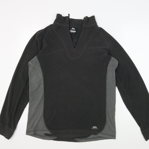 Trespass Men's Black XL Fleece Outdoor Top 1/2 Zip