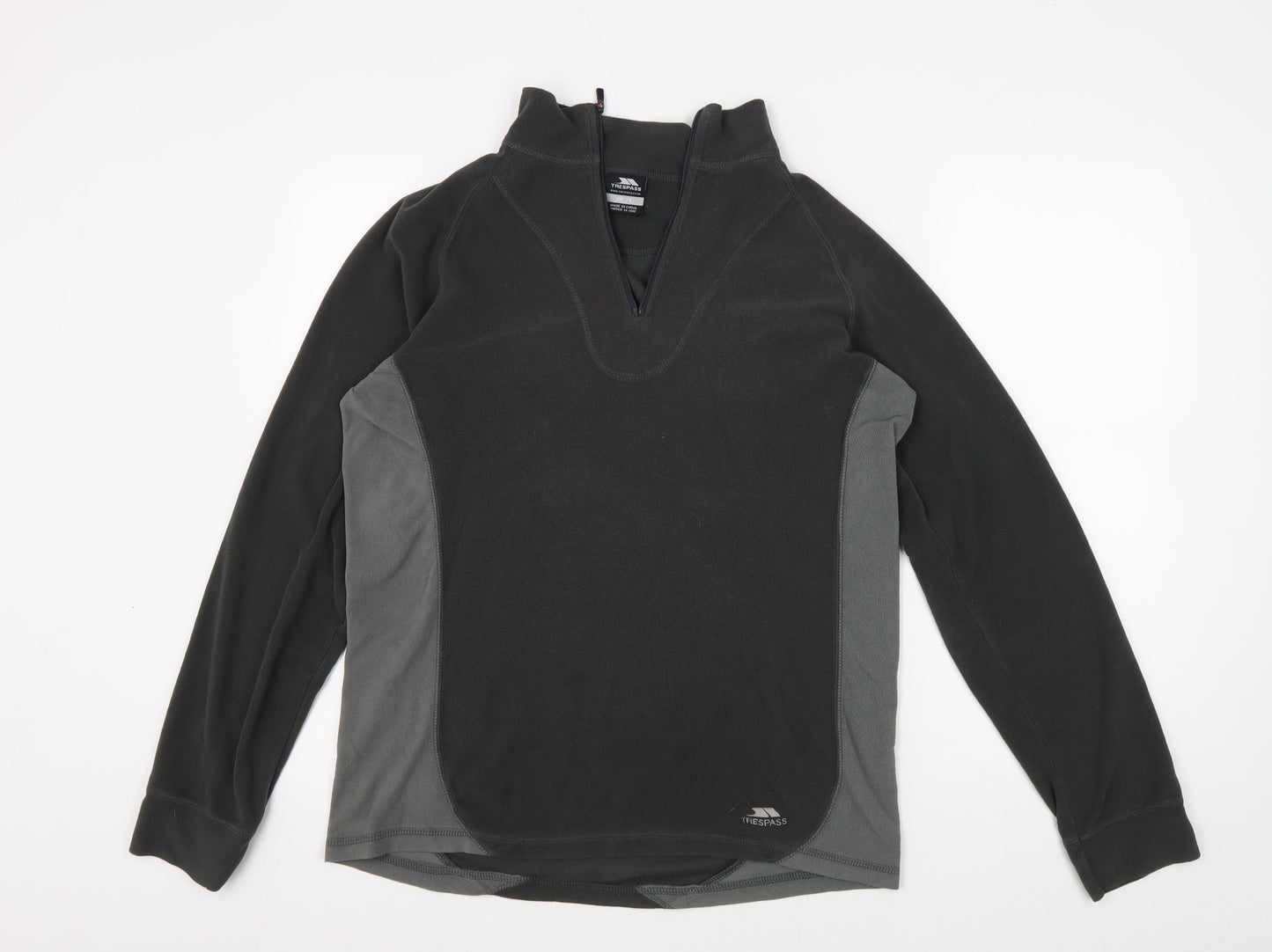 Trespass Men's Black XL Fleece Outdoor Top 1/2 Zip