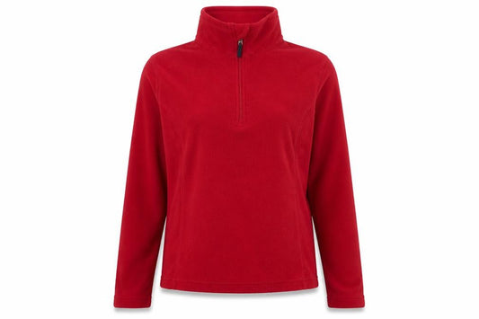 Front view of Lands' End Women's Red XS Fleece Pullover Sweatshirt