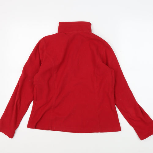 Lands' End Women's Red XS Fleece Pullover Sweatshirt