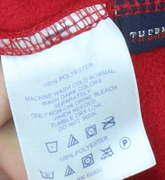 Lands' End Women's Red XS Fleece Pullover Sweatshirt