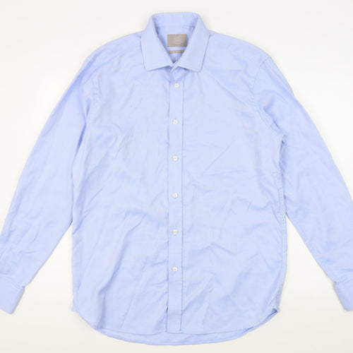 Savoy Taylors Guild Men's Blue Regular Fit Shirt