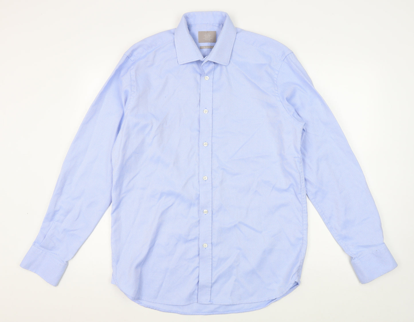 Savoy Taylors Guild Men's Blue Regular Fit Shirt