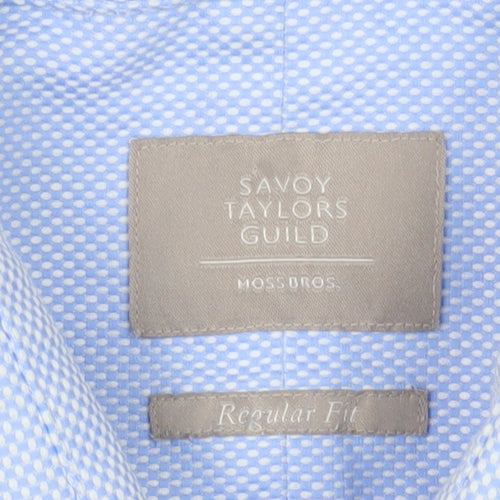 Savoy Taylors Guild Men's Blue Regular Fit Shirt