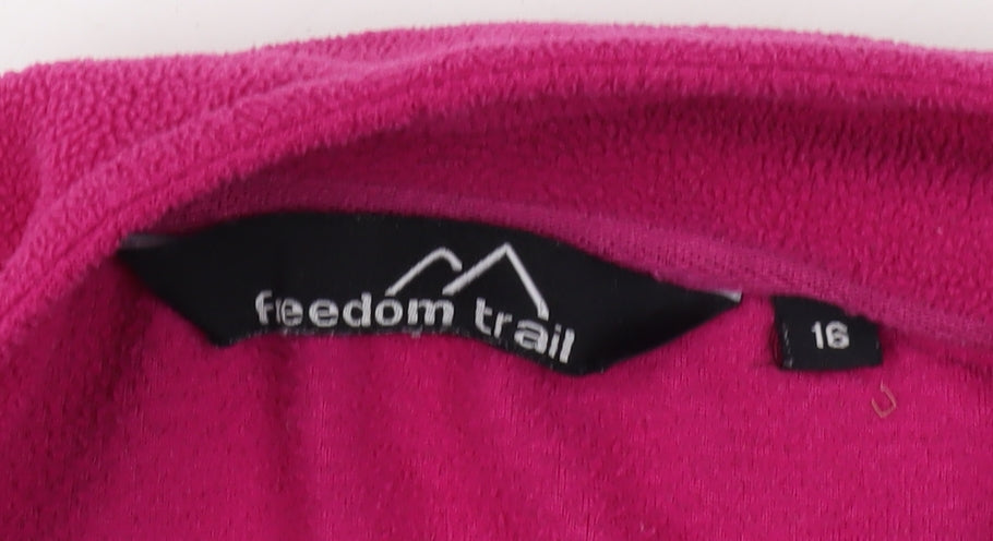 Freedom Trail Women's Pink Fleece Pullover Sweatshirt, Size 16
