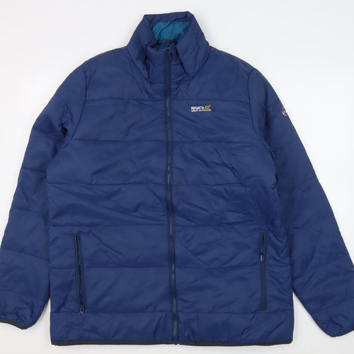 Regatta Men's Blue Mid-Length Puffer Jacket, Size 20 Plus