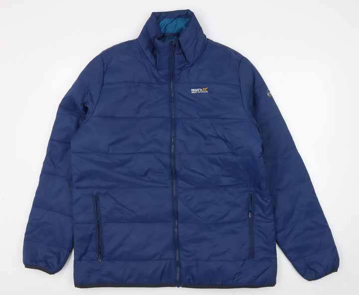 Regatta Men's Blue Mid-Length Puffer Jacket, Size 20 Plus