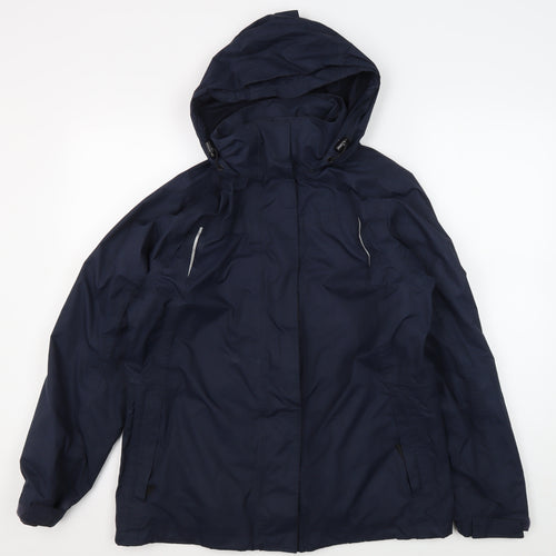 Regatta Women's Blue Waterproof Hooded Jacket Size 12