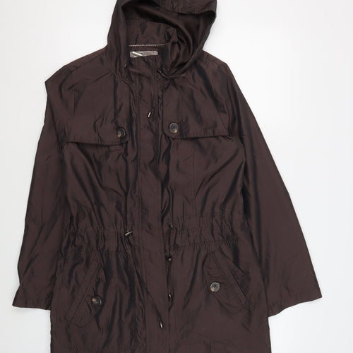Debenhams Women's Brown Parka Jacket, Size 12 - Casual