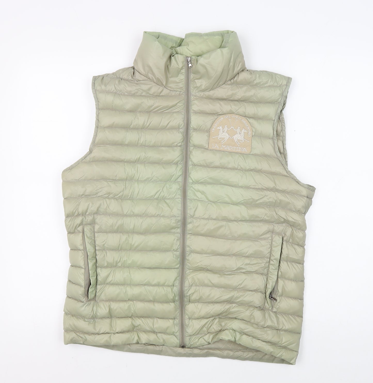 La Martina Beige Puffer Waistcoat - L, Unisex, Casual