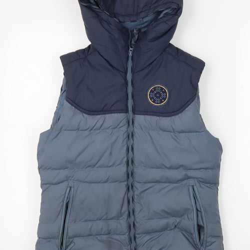 Decathlon Women's Blue Sleeveless Puffer Waistcoat 2XS