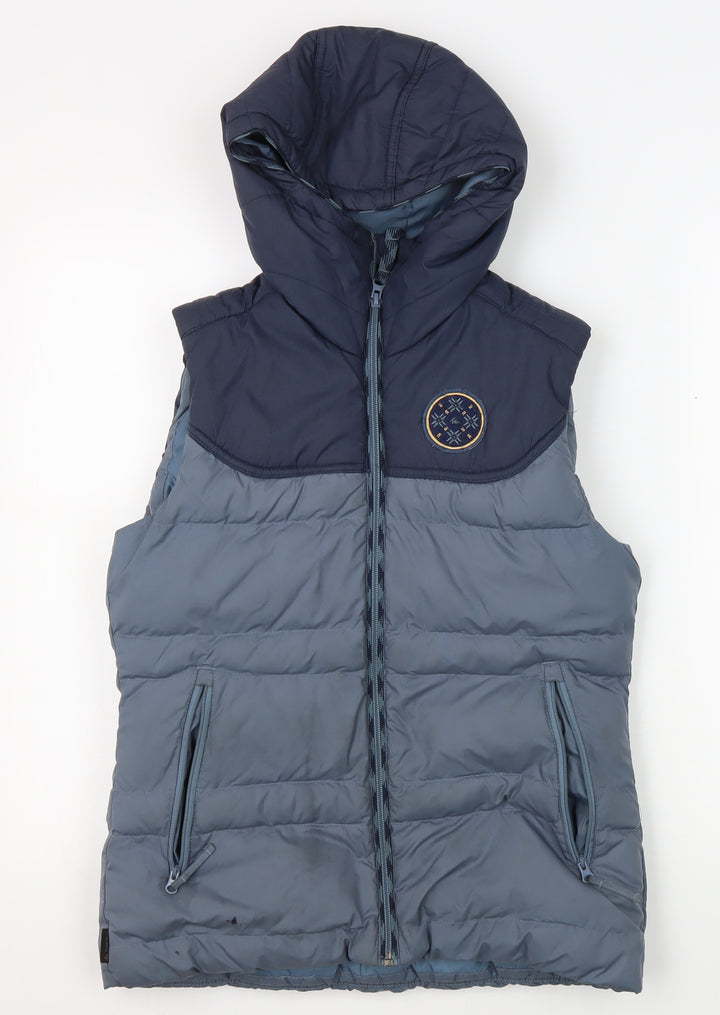 Decathlon Women's Blue Sleeveless Puffer Waistcoat 2XS