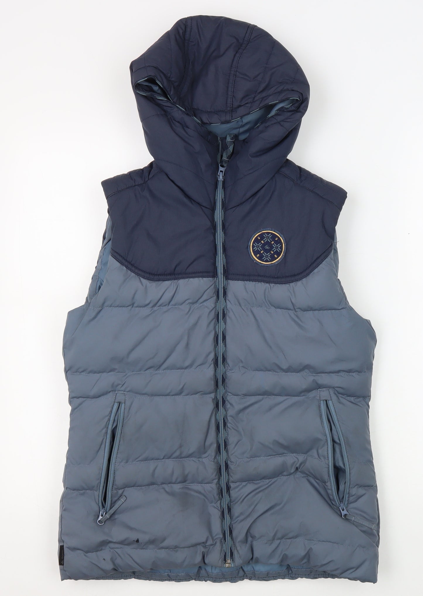 Decathlon Women's Blue Sleeveless Puffer Waistcoat 2XS