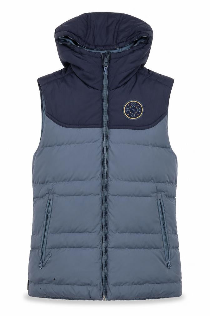 Decathlon Women's Blue Sleeveless Puffer Waistcoat 2XS