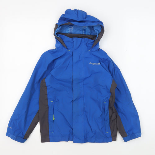 Regatta Boys Blue Hooded Parka Jacket 5-6Y Durable and Stylish