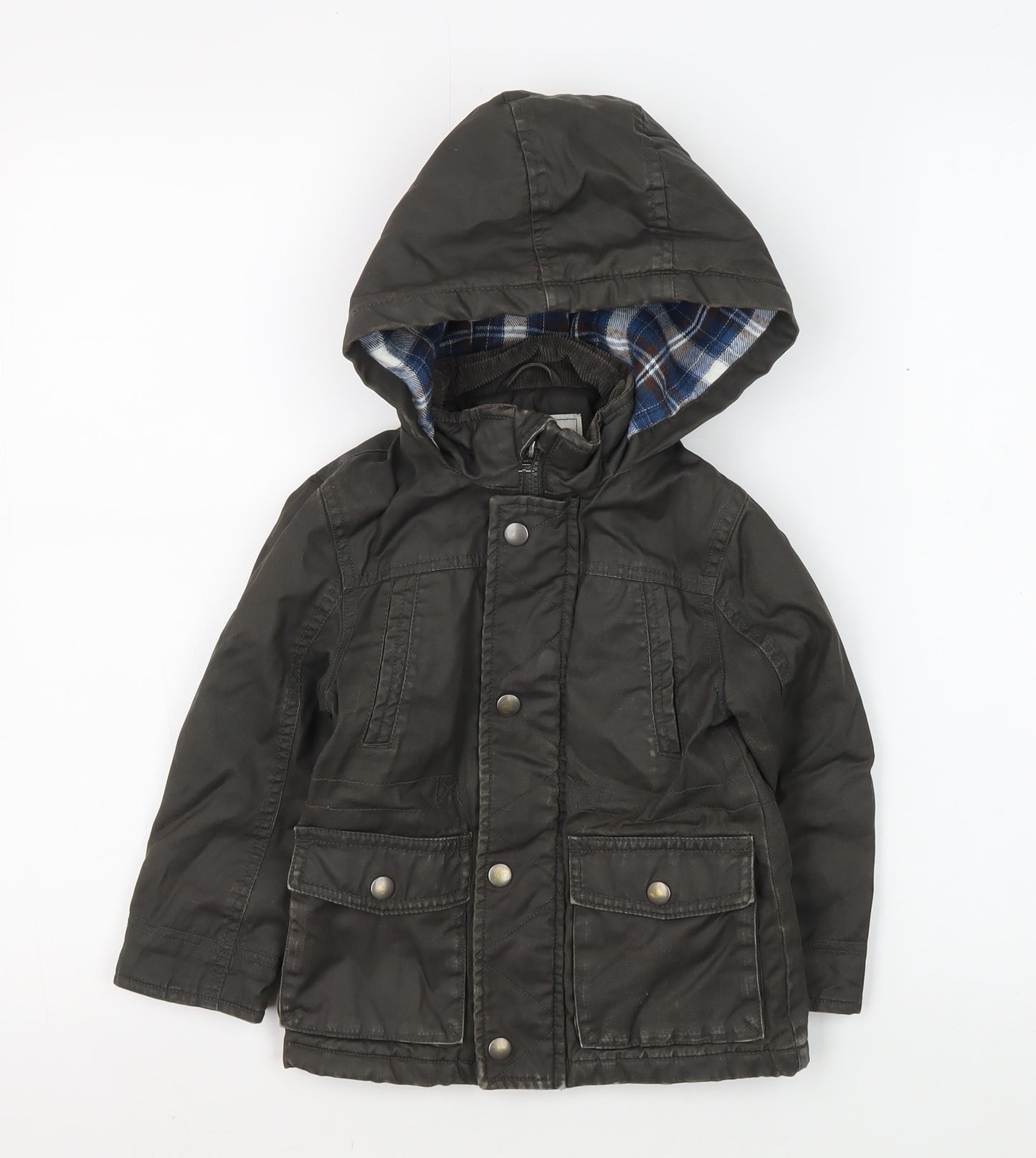 Marks and Spencer Boys Green Parka Jacket 2-3 Years