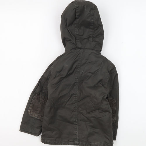 Marks and Spencer Boys Green Parka Jacket 2-3 Years