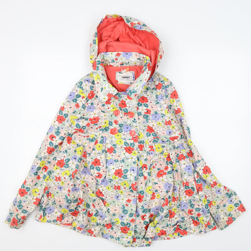 John Lewis Girls Multicoloured Floral Parka Coat 12Y