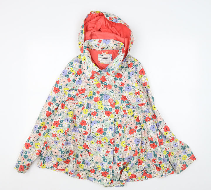 John Lewis Girls Multicoloured Floral Parka Coat 12Y