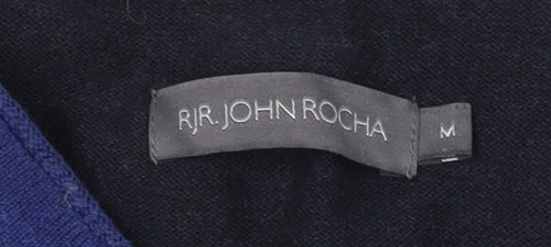 RJR John Rocha Men’s Blue Cotton V-Neck Jumper M