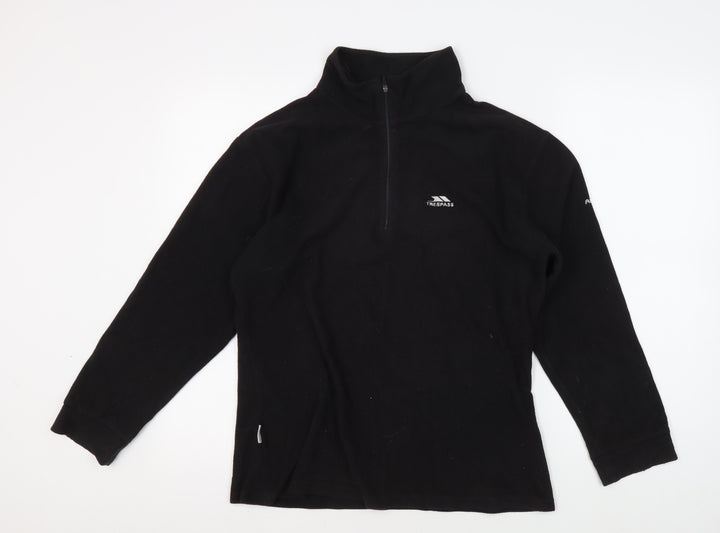 Trespass Unisex Black Lightweight Fleece Sweatshirt L