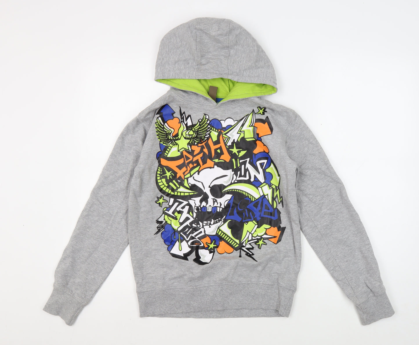 Urban Outlaws Boys Grey Graphic Print Hoodie 11-12 Years