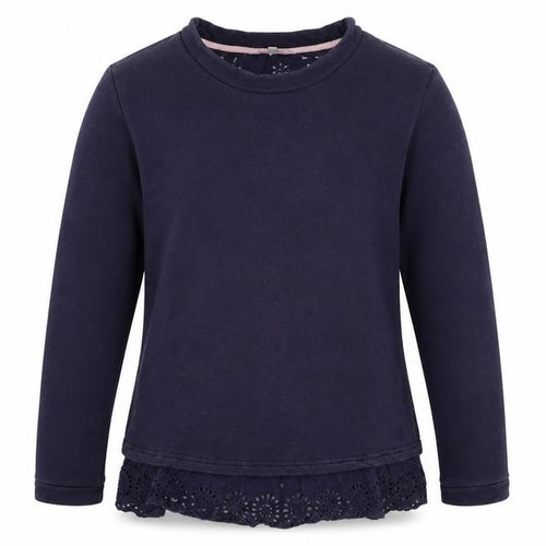 Joules Girls Blue Embr Sweatshirt, Size 6, Long Sleeve