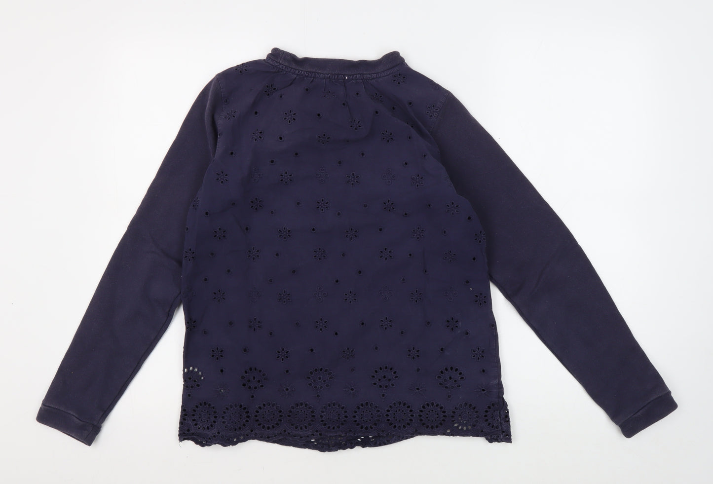 Joules Girls Blue Embr Sweatshirt, Size 6, Long Sleeve