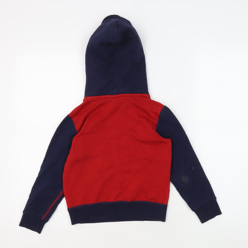 Ralph Lauren Boys Red & Blue Pullover Hoodie, Size 5 Years