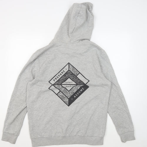 Topman Men's Grey Pullover Hoodie, L, Stylish & Comfy