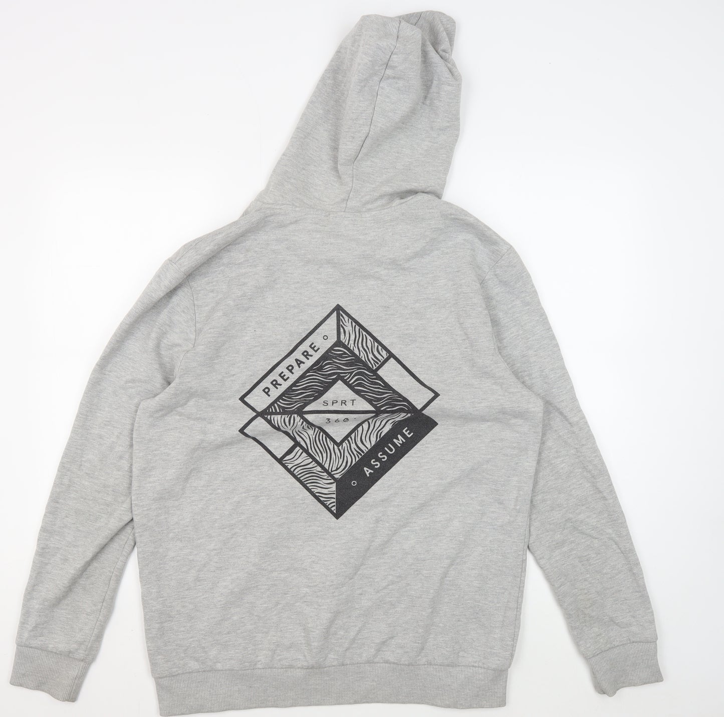 Topman Men's Grey Pullover Hoodie, L, Stylish & Comfy