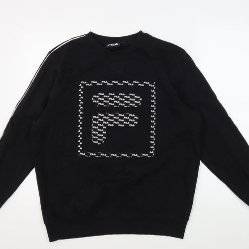 FILA Men's Black Pullover Sweatshirt M Graphic