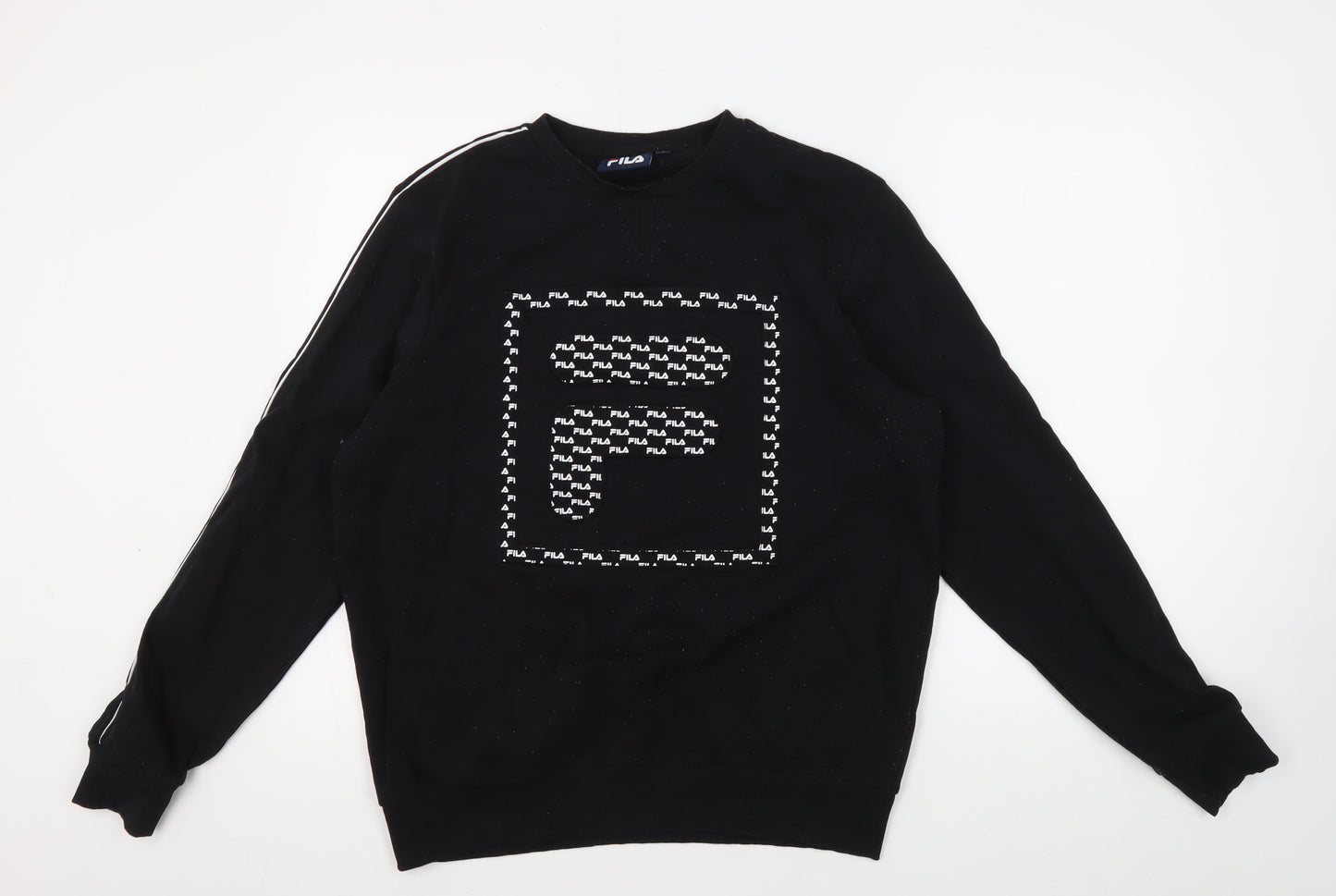 FILA Men's Black Pullover Sweatshirt M Graphic