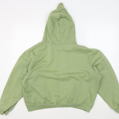 boohooMAN Men's Green Pullover Hoodie M, Casual