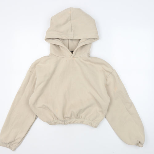 Zara Women's Beige Pullover Hoodie Size 12 Casual